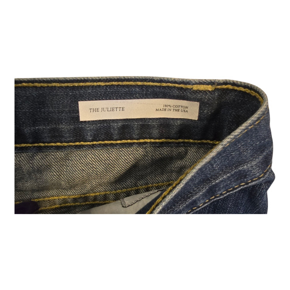 Eve Denim Jeans Womens 26 Made in USA Juliette Straight Button Fly Dark Wash - Picture 4 of 12